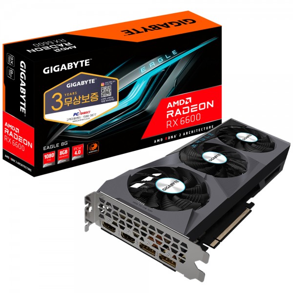 GIGABYTE 라데온 RX 6600 EAGLE D6 8GB 피씨디렉트